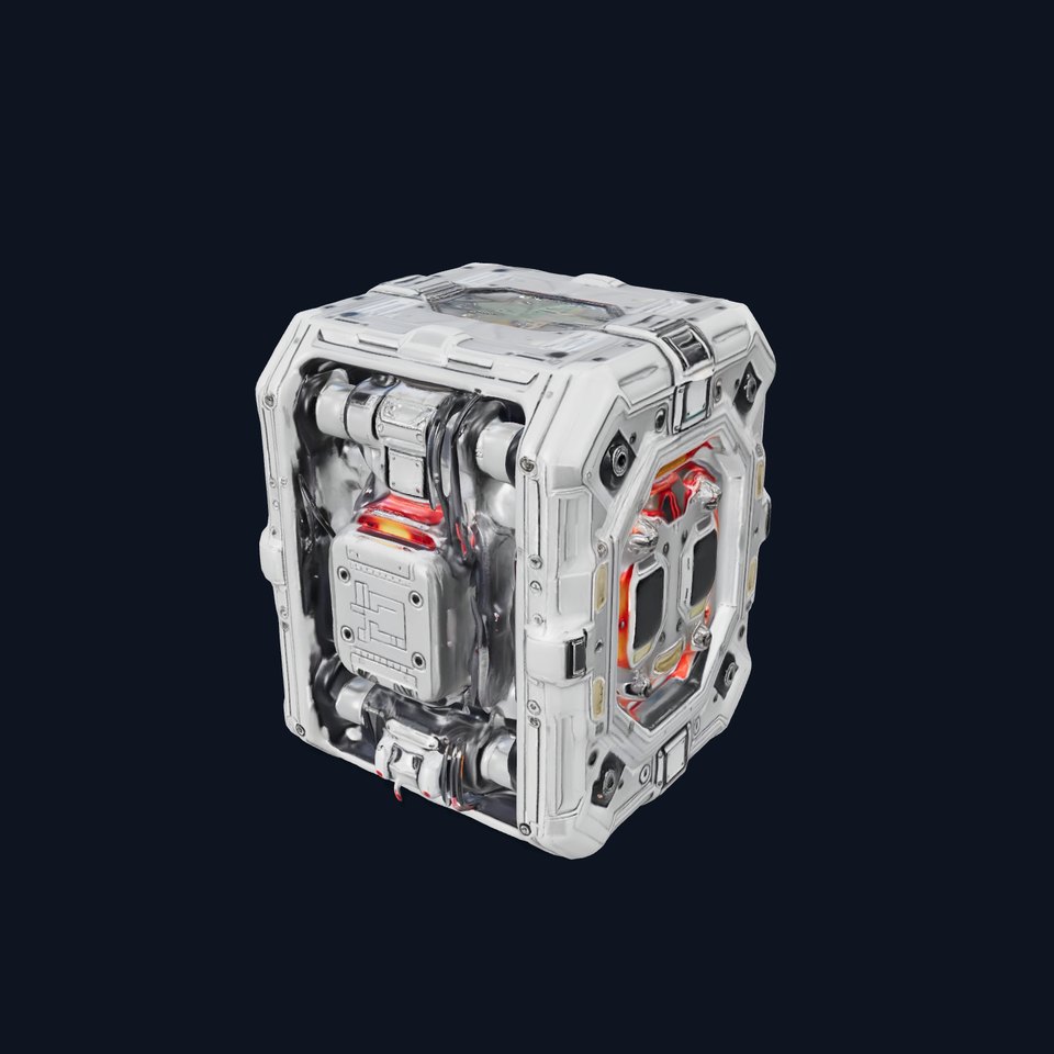 Futuristic Energy Generator Model Pack with LED Lighting